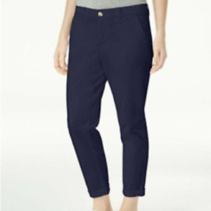Maison‎ Jules Cuff Ankle Mid Rise Indigo Pants NWT